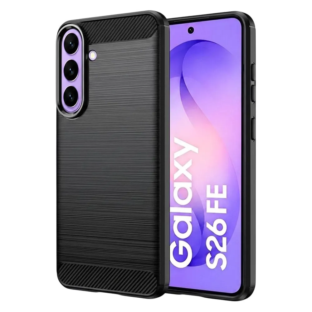 Techsuit - Carbon-Silikon – Samsung Galaxy S26 FE / S25 FE – Schwarz