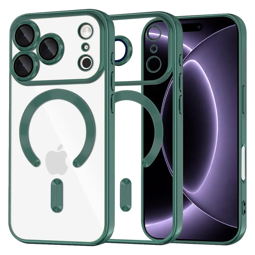 Techsuit - Luxury Crystal MagSafe - iPhone 18 Pro / iPhone 17 Pro - Deep Green