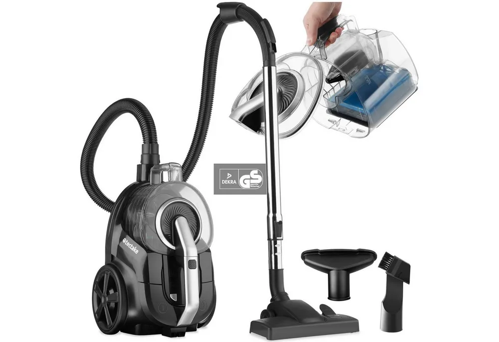 tectake Bodenstaubsauger Staubsauger, Staubbehälter, ohne Beutel, 900 W, beutellos