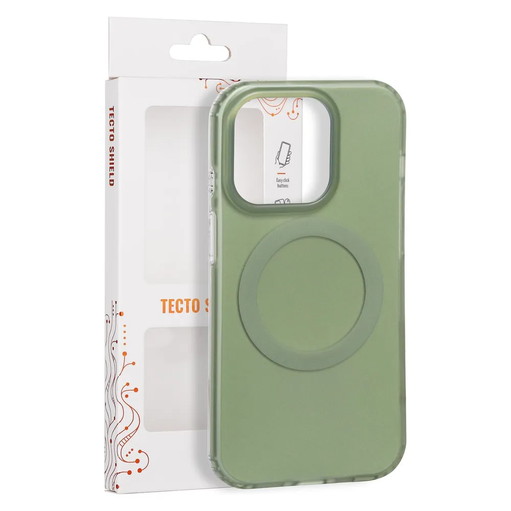 Tecto Shield Mistiq Mag-Hülle für iPhone 14 Pro 6,1" in Oliv