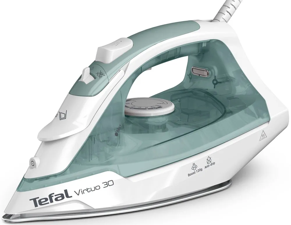 Tefal Dampfbügeleisen FV2C42 Virtuo 30, 2000 W, 27 g/Min. Dampfabgabe, 120 g/Min. Dampfstoß, Vertikaldampf