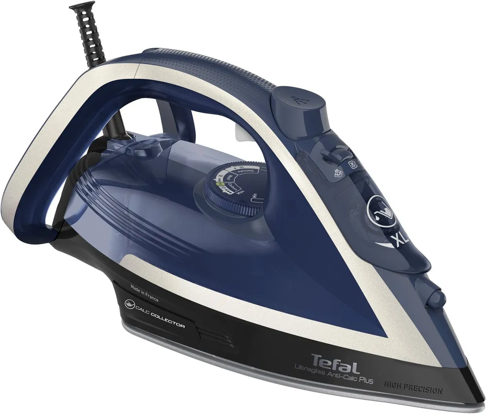 Tefal Dampfbügeleisen Ultragliss Plus FV6846, 2800 Watt, abnehmbarer Kalk-Kollektor, 2800 W, 50 g/Min. kontinuierliche Dampfabgabe, 260 g/Min. Dampfstoß