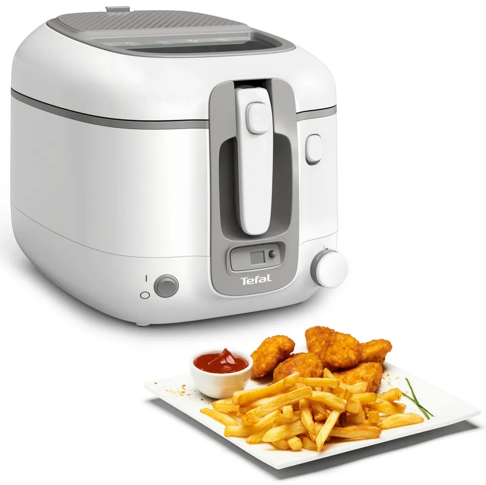 Tefal Fritteuse FR3141 Super Uno, XL Kapaziät, bis zu 6 Personen, weniger Frittiergerüche, 1800 W, Kapazität 2,2 l Öl / 1,5 kg Frittiergut, spülmaschinengeeignet