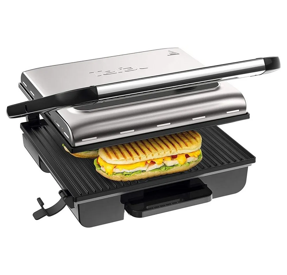 Tefal Kontaktgrill GC242D12 - Kontaktgrill - silber/schwarz, 2000 W