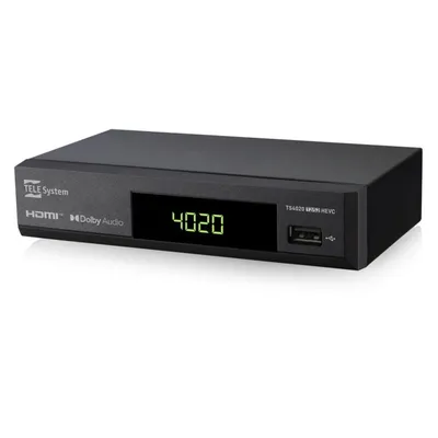 Receiver TELE System TS4020 Full HD DVB-S2 DVB-T2 HDMI USB Schwarz