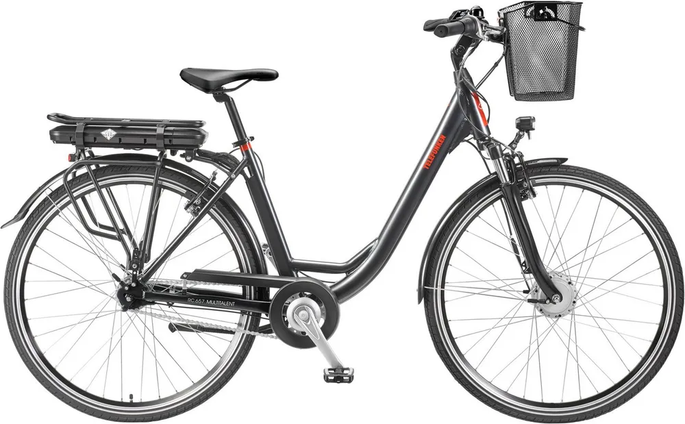 Telefunken E-Bike Cityrad Multitalent RC657, 7 Gang Shimano Nexus Schaltwerk, Nabenschaltung, Frontmotor, 536,5 Wh, Pedelec, Elektrofahrrad für Damen u. Herren