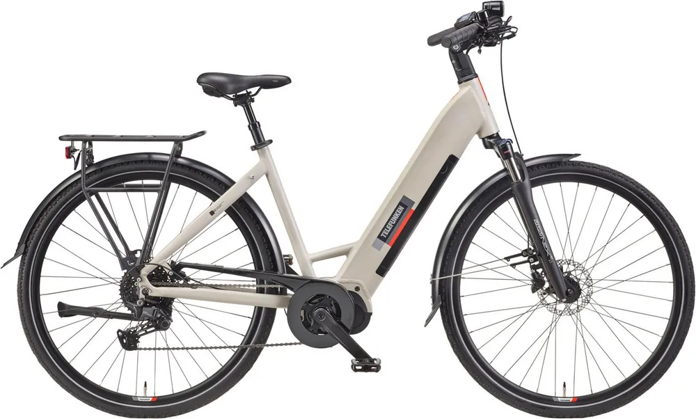 Telefunken E-Bike Cityrad Multitalent RC680, 10 Gang Shimano, Kettenschaltung, Mittelmotor, 705,6 Wh, (28 Zoll, Straßenzulassung, Scheibenbremsen), Pedelec, Elektrofahrrad für Damen u. Herren