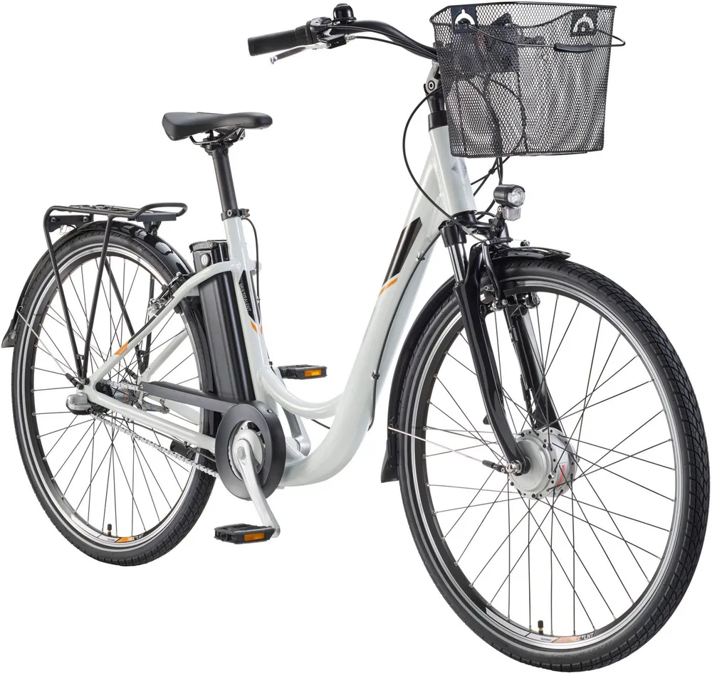 Telefunken E-Bike Cityrad Multitalent RC830, 3 Gang Shimano Nexus Schaltwerk, Frontmotor, 531,3 Wh, Pedelec, Elektrofahrrad für Damen u. Herren