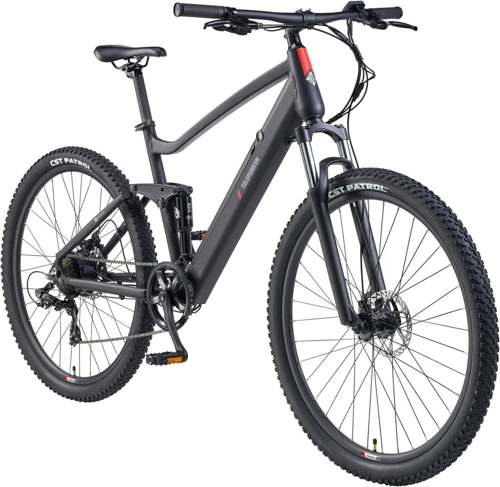 Telefunken E-Bike Mountainbike Aufsteiger M937, 7 Gang Shimano TY300D Schaltwerk, Kettenschaltung, Heckmotor, 489,6 Wh, Pedelec, Elektrofahrrad, Damen u. Herren, E-MTB, Mountainbike, 29 Zoll