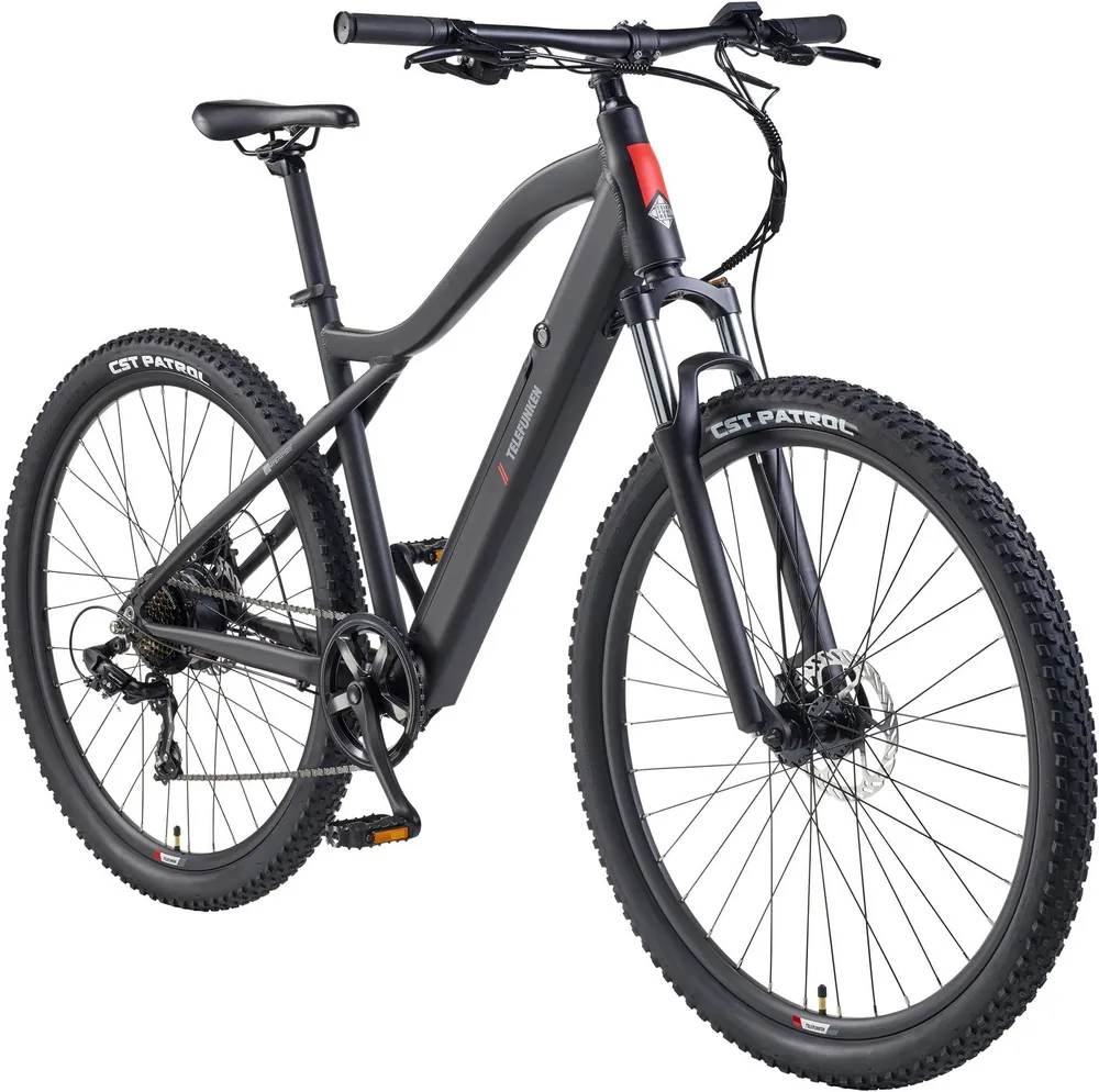 Telefunken E-Bike Mountainbike Aufsteiger MT922, 7 Gang Shimano TY300D Schaltwerk, Kettenschaltung, Heckmotor, 489,6 Wh, Pedelec, Elektrofahrrad, Damen u. Herren, E-MTB, Mountainbike, 29 Zoll