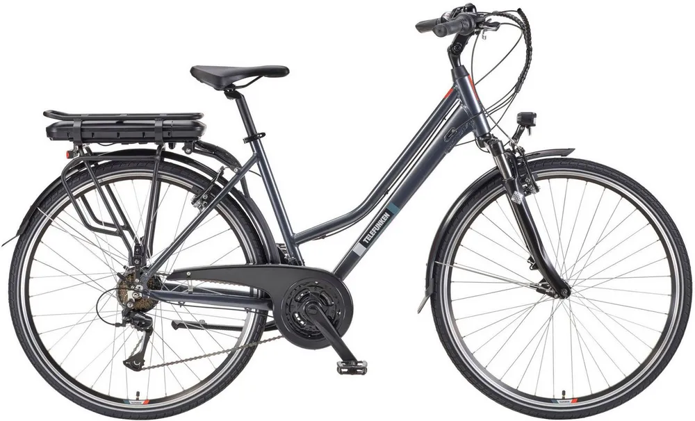 Telefunken E-Bike Trekkingrad E-Trekking Expedition XT485 Damen, 21 Gang Shimano Acera Schaltwerk, Kettenschaltung, Heckmotor, 536,5 Wh, Pedelec, Elektrofahrrad, Trekkingrad, Damen, innerhalb StVZO, 28 Zoll