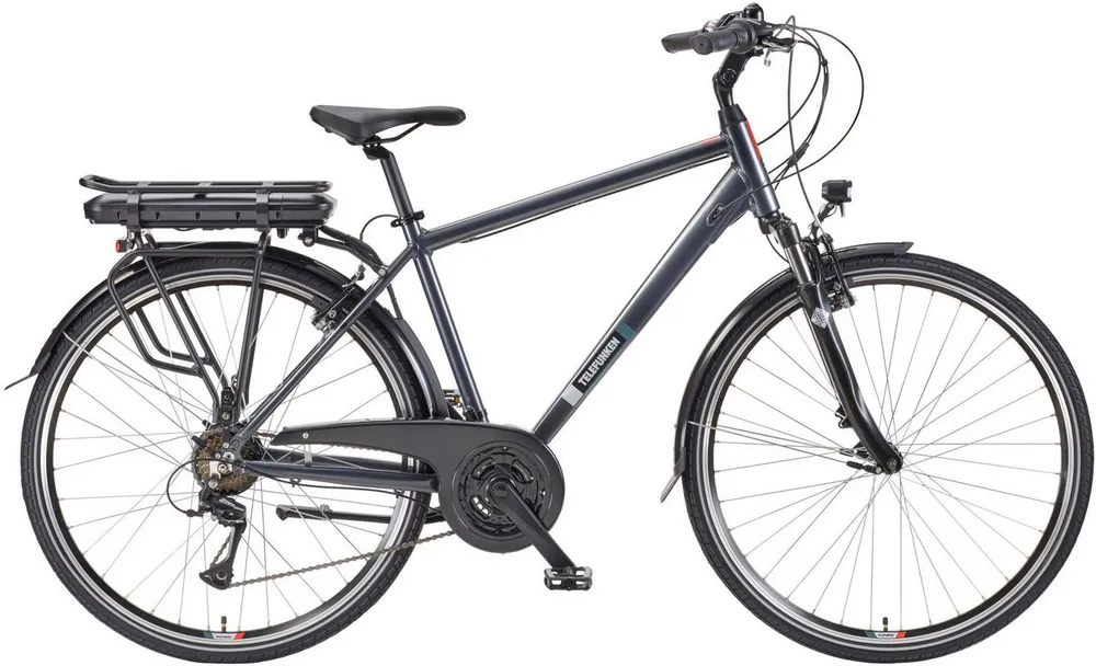 Telefunken E-Bike Trekkingrad E-Trekking Expedition XT485 Herren, 21 Gang Shimano Acera Schaltwerk, Kettenschaltung, Heckmotor, 536,5 Wh, Pedelec, Elektrofahrrad, Trekkingrad, Herren, innerhalb StVZO, 28 Zoll