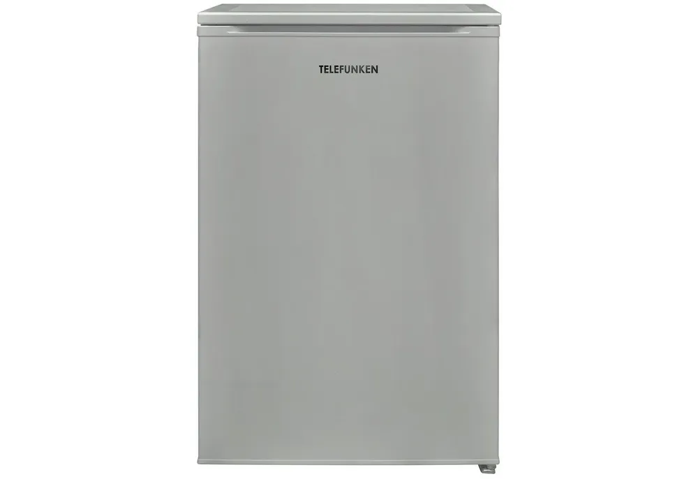Telefunken Kühlschrank C-135-100-S, 83.8 cm hoch, 54 cm breit, 135 Liter Nutzinhalt, ohne Gefrierfach, klein, freistehend, silber