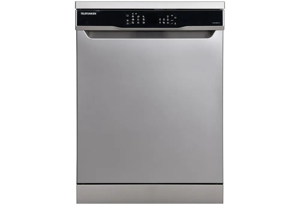 Telefunken Standgeschirrspüler G-FS-6014-C-I, 9 l, 12 Maßgedecke, Spülmaschine freistehend 60 cm, 9 Programme, AquaStop, Auto-Door