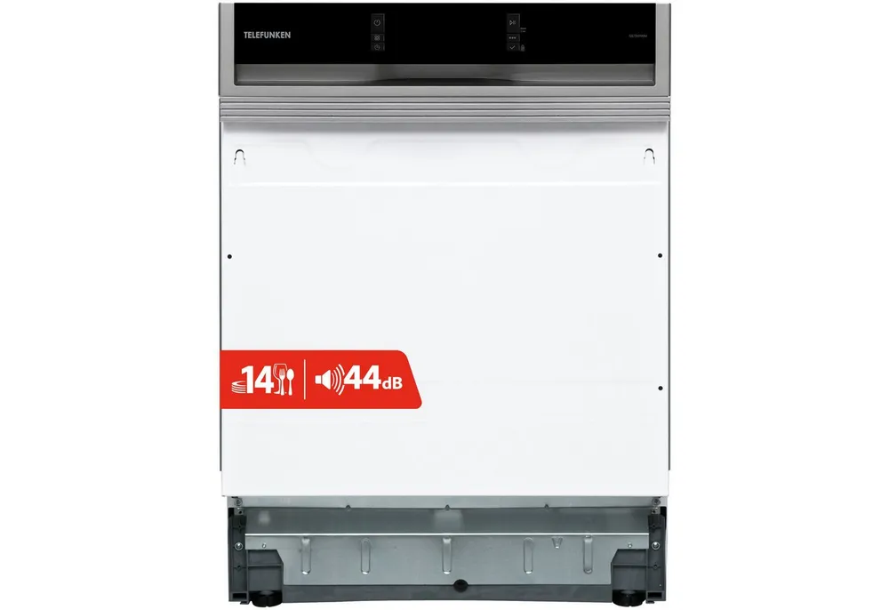 Telefunken teilintegrierbarer Geschirrspüler GET6014AI, 9 l, 14 Maßgedecke, Einbau Spülmaschine teilintegriert 60 cm, 14 Gedecke, AquaStop, EEK A