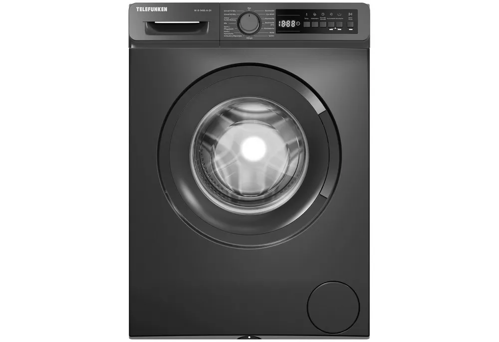 Telefunken Waschmaschine W-8-1400-A-DI, 8 kg, 1400 U/min, Frontlader, AquaStop, Inverter Motor, Schontrommel, Leise & Effizient