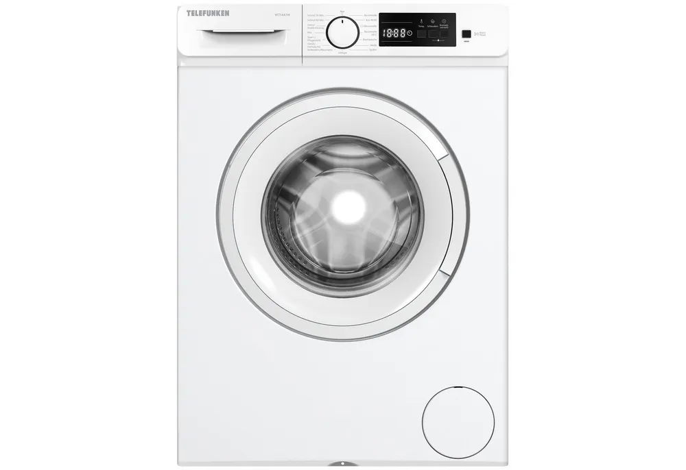 Telefunken Waschmaschine W714A1W, 7 kg, 1400 U/min, Frontlader, Inverter Motor, Schontrommel, 7kg, Leise & Effizient, weiß