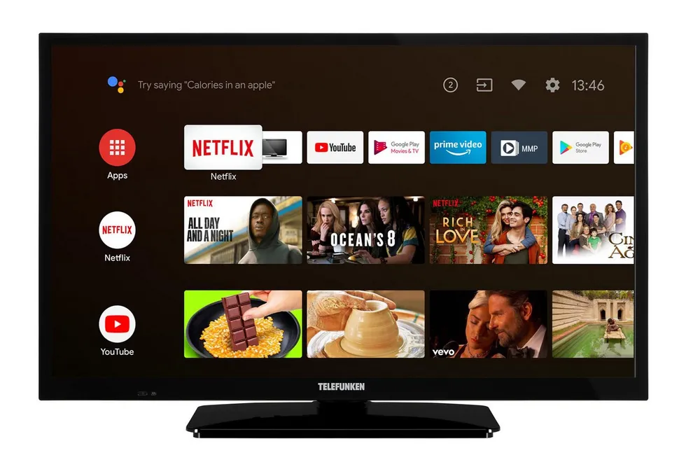 Telefunken XH24AN550MV LCD-LED Fernseher (60 cm/24 Zoll, HD-ready, Android TV, 12 Volt Anschluss, Triple-Tuner, Bluetooth, HDR10, Google Play Store)