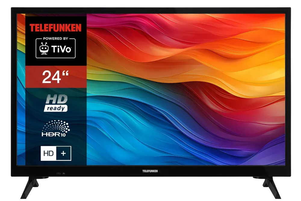 Telefunken XH24TO550S LCD-LED Fernseher (60 cm/24 Zoll, HD-ready, Smart TV powered by TiVo, Smart TV powered by TiVo, HDR, Triple-Tuner, HD+ 6 Monate inkl)