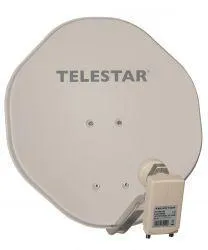 AluRapid 45 beige Satellitenschüssel 45 cm mit Twin LNB