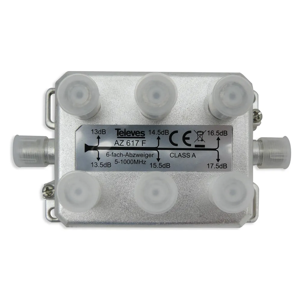 Televes Abzweiger 6fach 12-17dB AZ617F