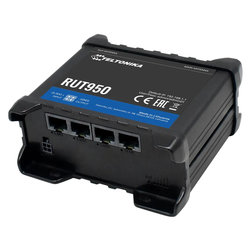 Router Teltonika RUT950 4G LTE Dual SIM 150Mbps Industrielle Sicherheit