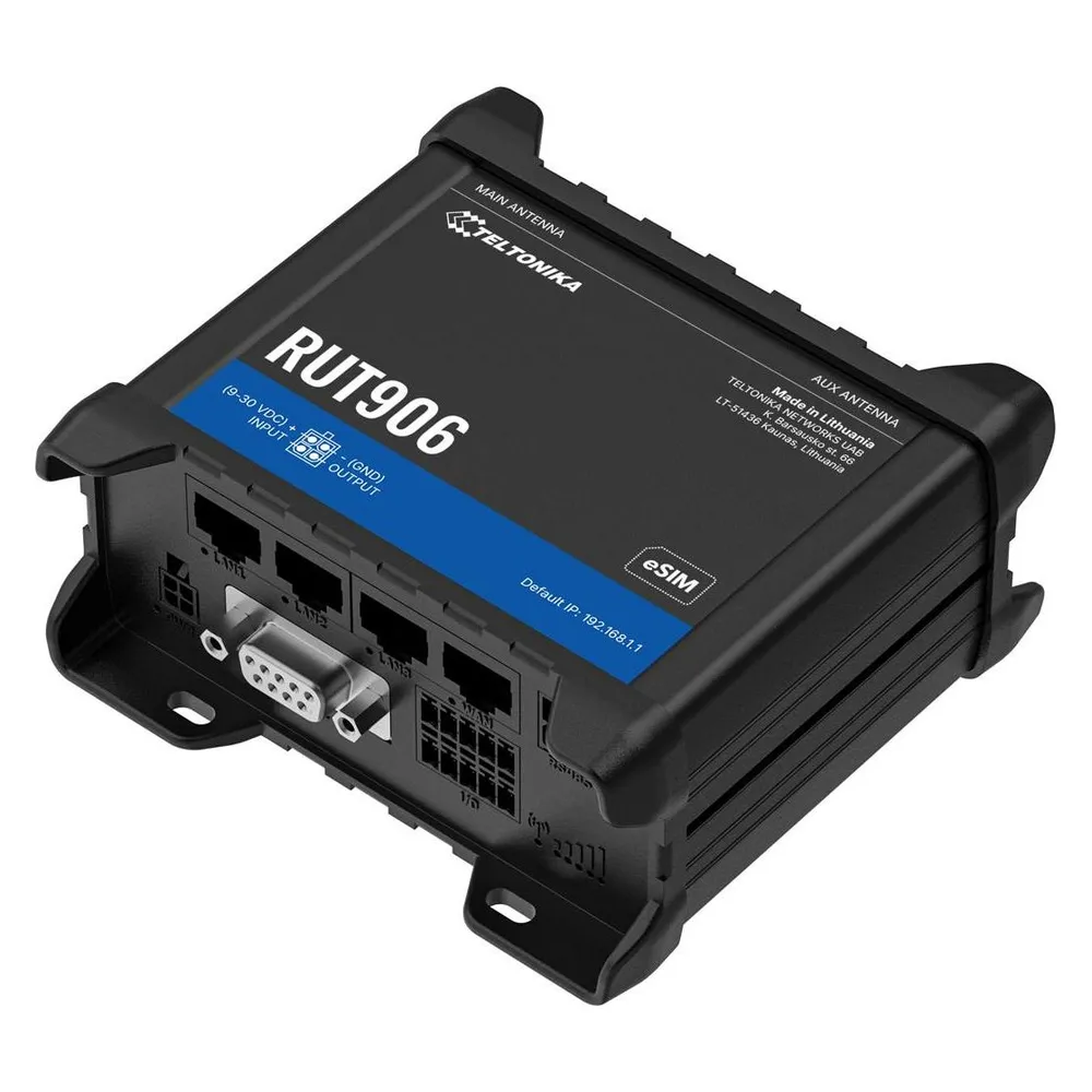 Router Teltonika RUT906 4G eSIM 4 Ports VLAN Fernverwaltung RMS