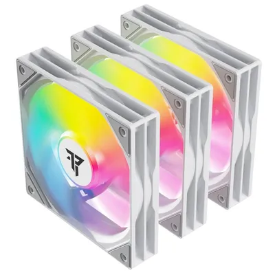 Tempest Lüfter 120 mm ARGB PWM 3er-Pack mit Controller Weiß
