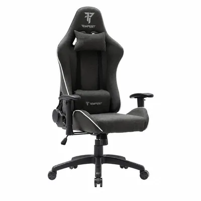 Gaming Stuhl Tempest Vanquish Schwarz/Weiß Atmungsaktives Stoff