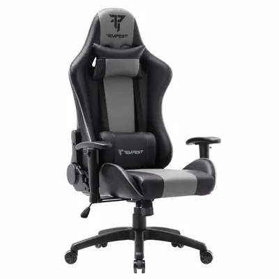 Gaming-Stuhl Tempest Vanquish Grau - Aggressives Design & Maximaler Komfort