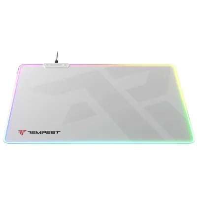 Tempest Mousepad RGB 46x36cm 4mm Weiß Gaming-Mauspad