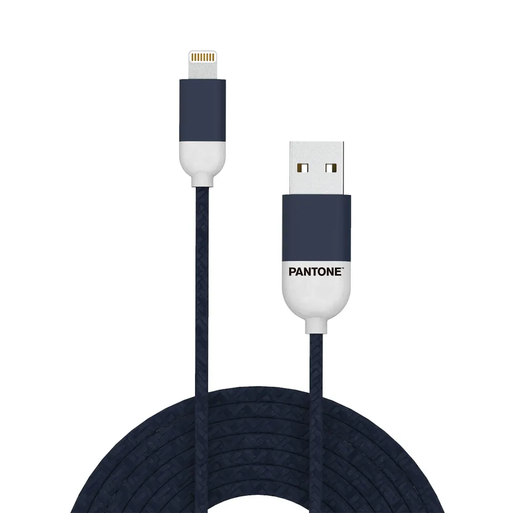 USB-Lightning-Kabel, PANTONE , 150cm, schwarz, MFI certified