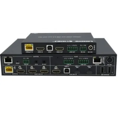 Switch Tesca SCA51U-DA USB Type-C 24V 8A HDMI 3x1 Metall Schwarz