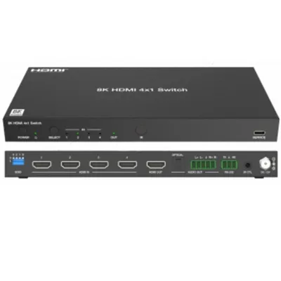 Switch Tesca SW4-8K HDMI 48 Gbit/s Schwarz HDMI 2.1