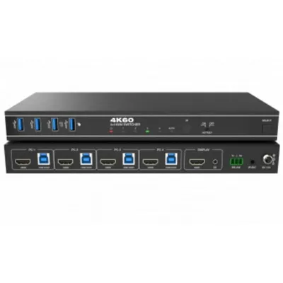 KVM Switch Tesca SWK78-H2V2 HDMI 2.0 4 PCs 2K USB