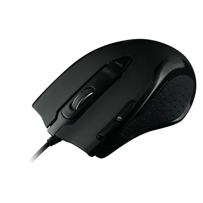 Maus Tesoro H2L Black Edition USB Laser 5600DPI Schwarz programmierbare Tasten