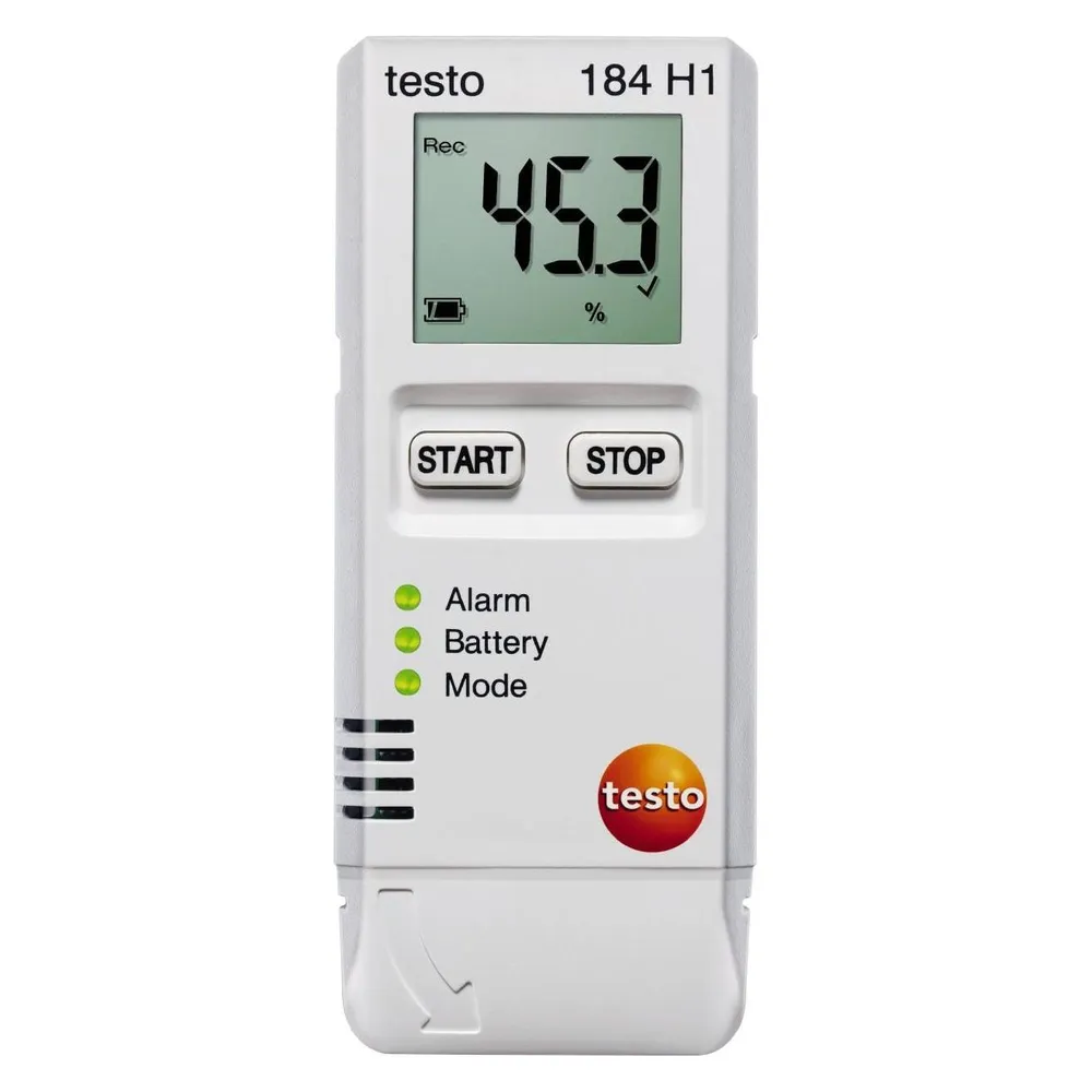 Testo 184 H1 - Datenlogger Luftfeuchtigkeit und Temperatur für Transportüberwachung