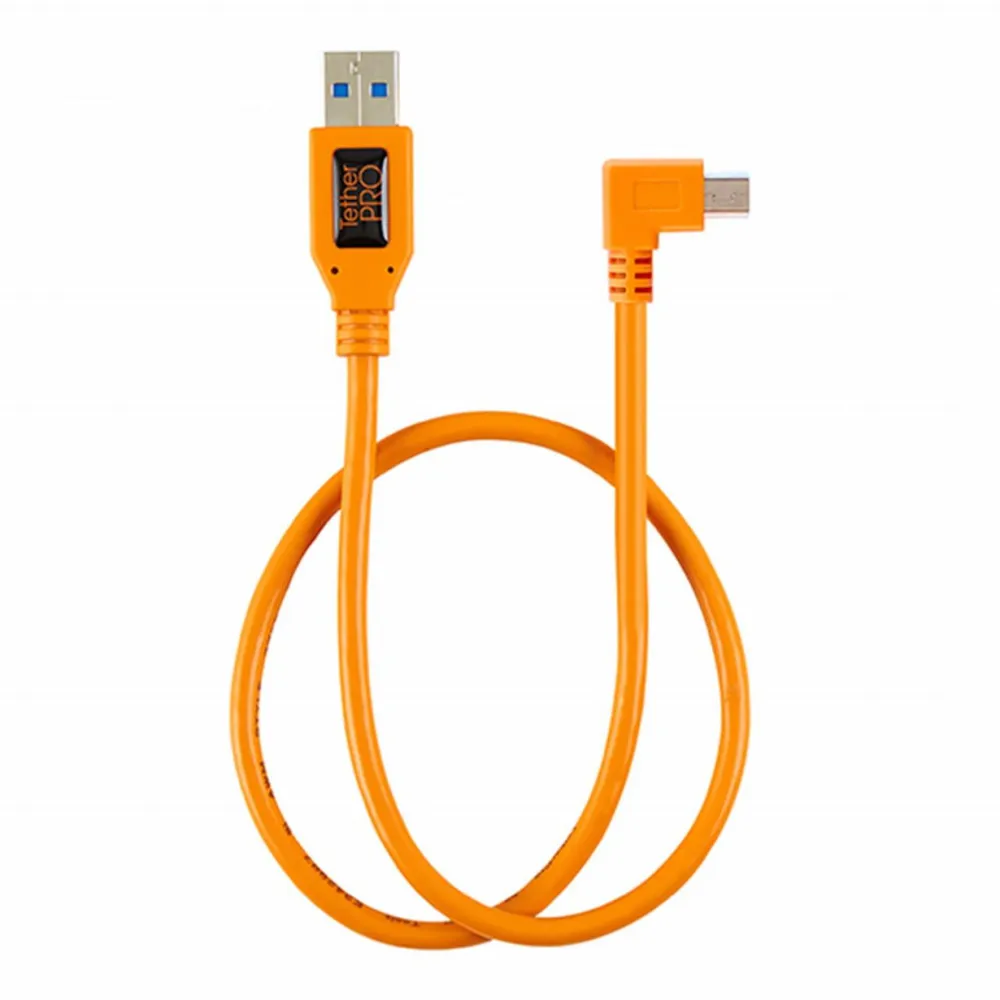 TetherPro USB 3.0 zu USB-C Right Angle Pigtail 0,5m orange
