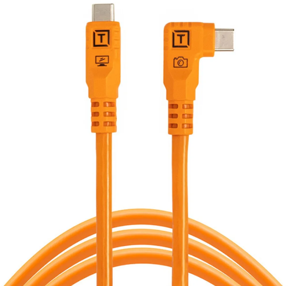 Tether Tools TetherPro Optima 10G USB-C Right Angle 1,8m orange