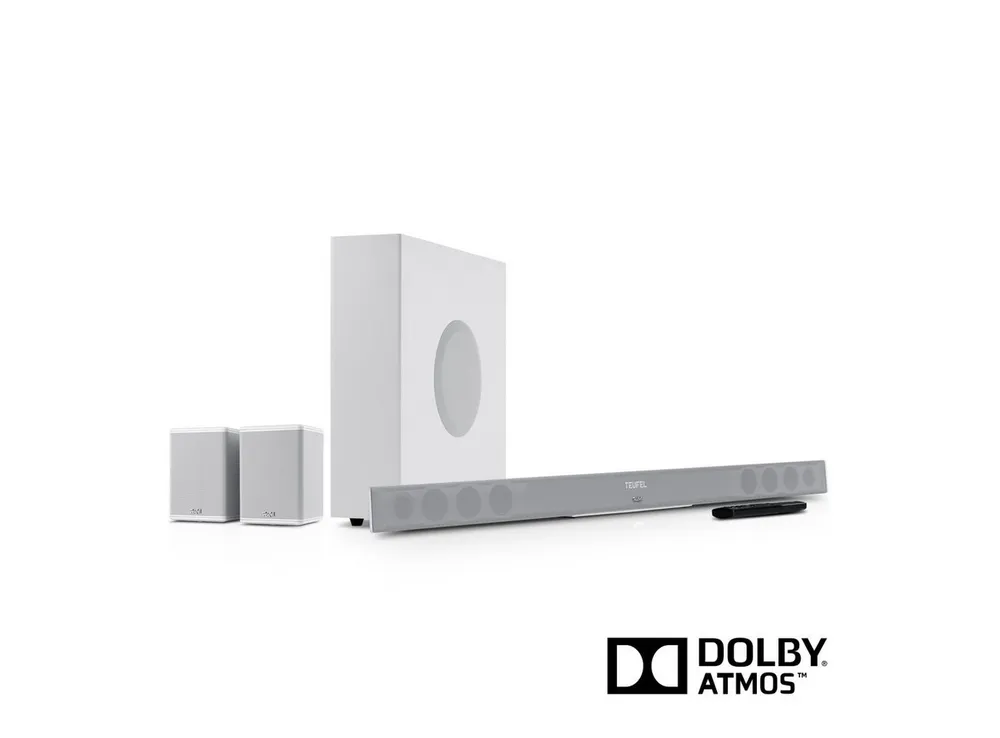 Teufel CINEBAR 11 Surround für Dolby Atmos "4.1-Set" Soundbar (Bluetooth, 150 W, Dolby Atmos, kristallklares VFD-Display (dimmbar)