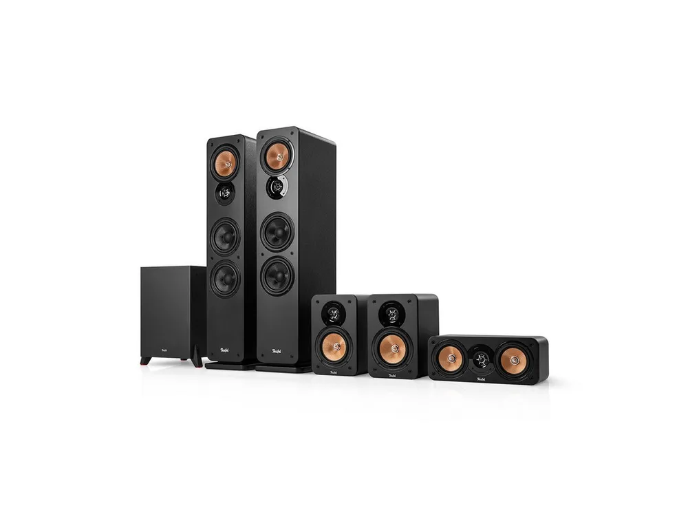 Teufel ULTIMA 40 Surround "5.1-Set" Stand-Lautsprecher (Anschlussklemmen, 440 W, kräftiger 150-Watt-Subwoofer, als Frontfire- oder Downfire-Subwoofer)