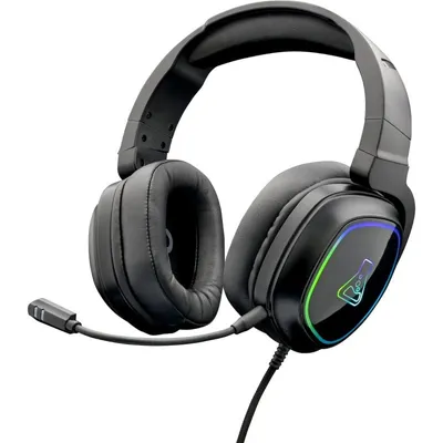Das G-lab Korp Radium Gaming-Headset mit abnehmbarem Mikrofon, LED-Stereo-Bass