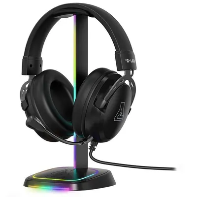 Headset-Ständer The G-Lab K-STAND-NEON-RGB-H RGB USB-Hub Schwarz