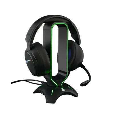 Headset-Ständer The G-Lab K-STAND RADON RGB Beleuchtung 2x USB Schwarz