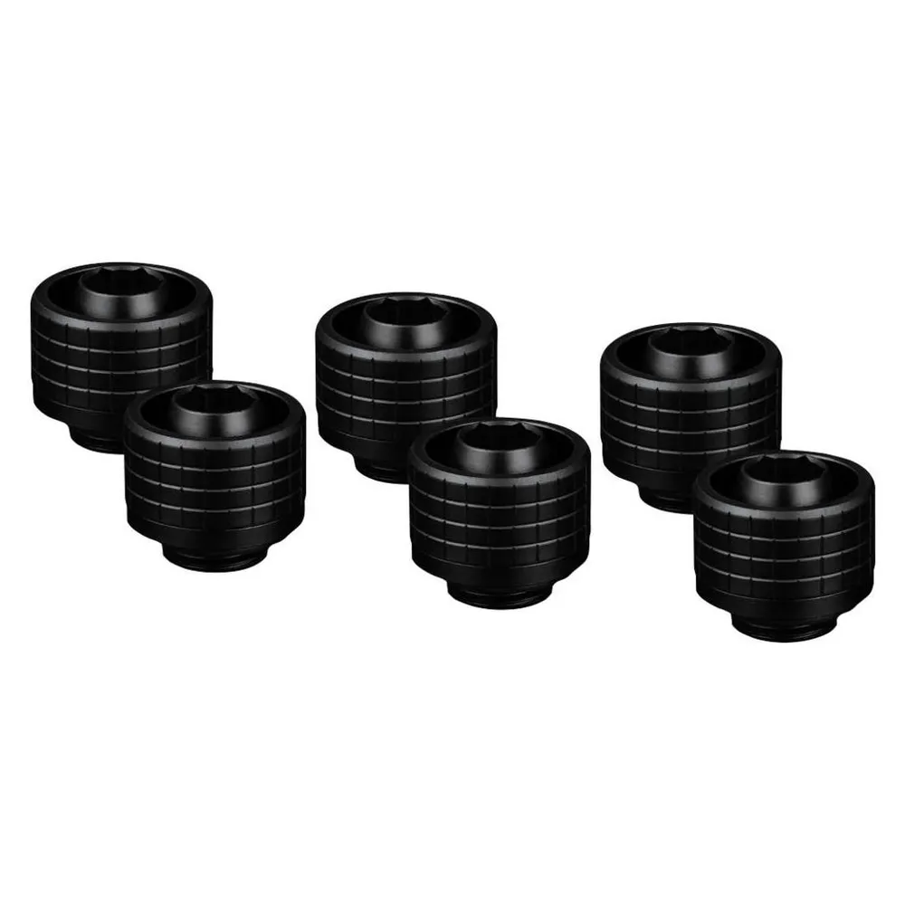 Wasserkühlung Thermal Grizzly DeltaMate Fitting ST16 Schwarz Pack 6