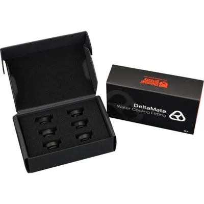 DeltaMate Thermal Grizzly Stecker schwarz matt G1/4" Winkelanschluss