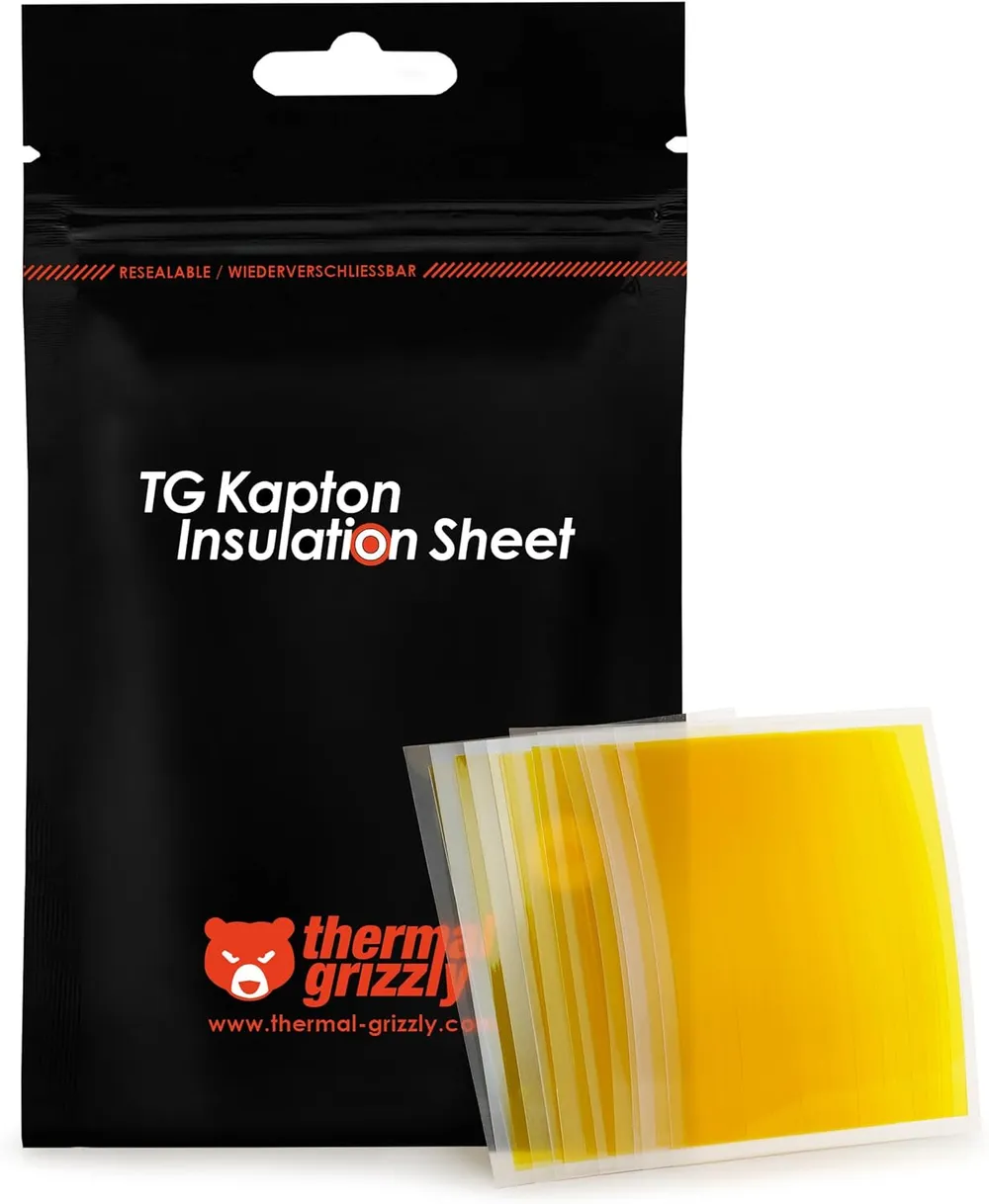 Kapton Thermal Grizzly Isolierfolie 50 Streifen 10x60mm 40μm 280°C Hohe Beständigkeit