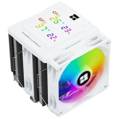 Luftkühler Thermalright Sockel Universal 120mm Peerless Assassin 120 Digital ARGB White Doppel-Tower Display PWM ARGB