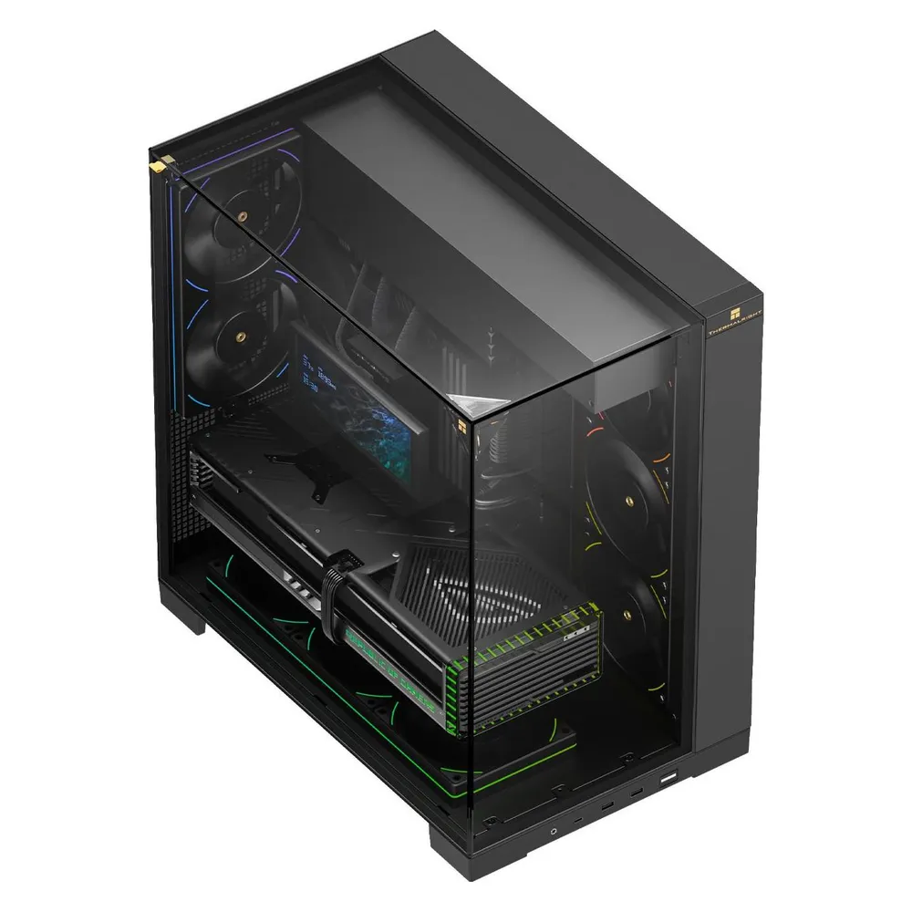 PC-Gehäuse Thermalright A70 Schwarz ATX micro ATX Mini-ITX Gehärtetes Glas