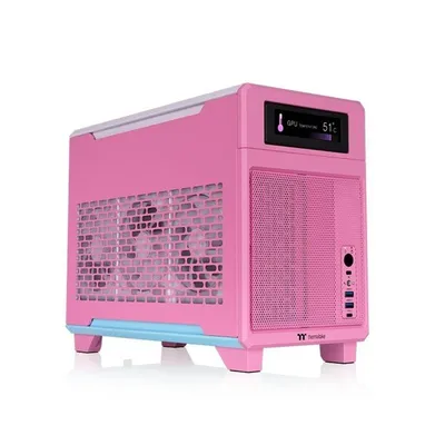 PC-Gehäuse Thermaltake TR100 Pink Mini-ITX Mini Tower SFX/SFX-L Stahl